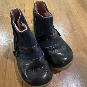 Bobux Black and Pink Kids Boots